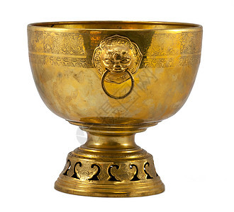 旧古金花瓶文化工艺庆典艺术古董雕刻宝藏黄铜金属图片