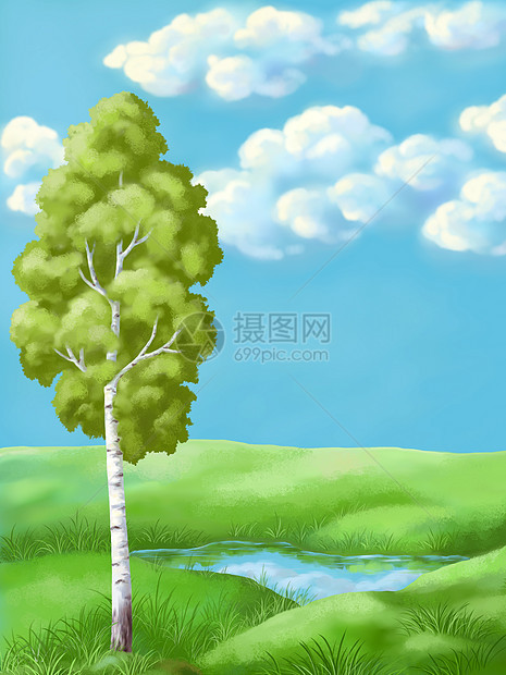 图片 夏季风景天气植物群叶子绘画季节生态野生动物蓝色空地植物图片