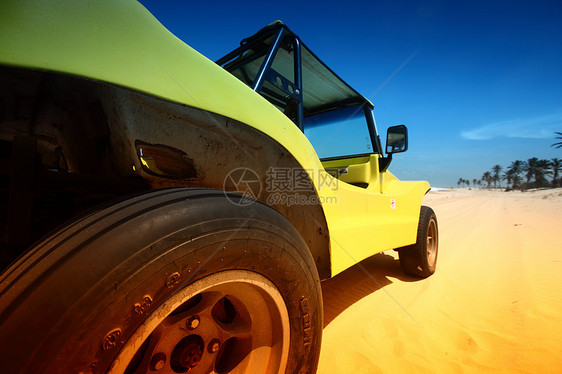 沙漠昆虫驾驶越野车干旱地球沙丘晴天玩具车轮引擎旅游图片