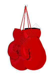 拳击手套绳索插图力量斗争运动指甲单人图片