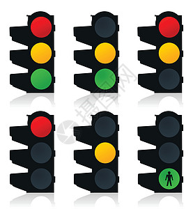 轻型交通灯危险驾驶信号生活旗帜红绿灯插图指导旅行城市图片