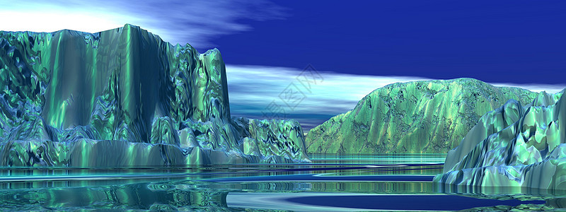 冰山场景海洋冰川海岸线天堂旅行海浪风景日落地平线图片