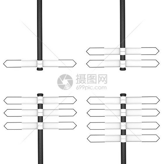 路标牌方向标空白指导指针路标方法图片