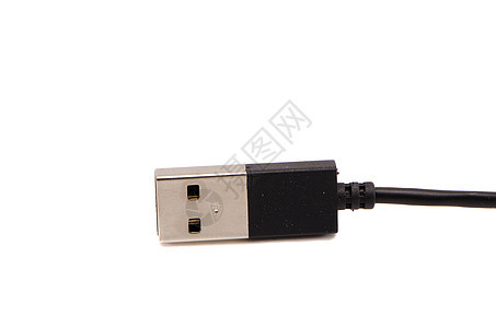 USB 设备在白色上隔离的 USB 电缆插头连接器图片