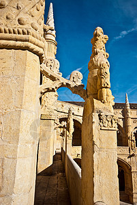 热罗尼姆斯修道院世界建筑手工回廊石榴石柱子旅行指令遗产假期图片
