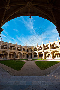热罗尼姆斯修道院指令回廊旅行世界石榴石建筑遗产手工假期柱子图片