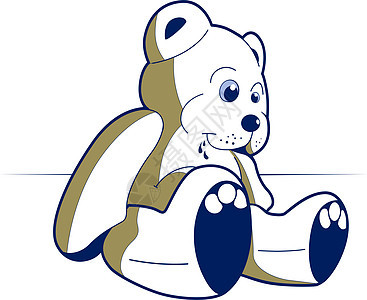 泰迪熊玩具插图乐趣艺术问候语快乐手绘卡通片蓝色宠物娃娃图片
