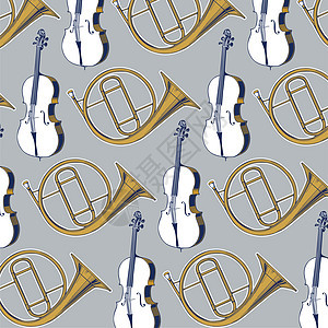 音乐模式号角歌曲标签派对喇叭乐队笔记绘画节日音乐会背景图片