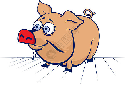 漫画猪尾巴孩子们小猪乐趣农场动物公猪卡通片绘画香肠图片