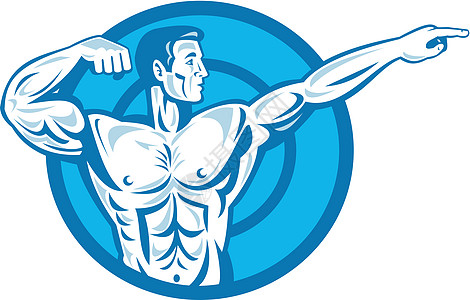 伸缩肌肉指向侧反转运动锻炼圆圈训练健美运动员弯曲身体男性图片