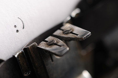 旧式打字机复古办公室风格机器意象黑色写作古董宏观图片