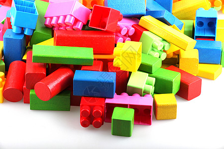 乐高,砖块大楼房子施工孩子建筑立方体学校几何建筑物游戏绿色背景