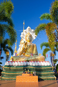 金塔和图象布达雕塑旅游寺庙蓝色冥想信仰旅行建筑学崇拜宗教图片