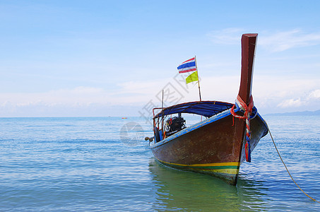 泰国安达曼海海景地平线悬崖海洋海滩支撑晴天运输热带假期图片