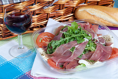 Parma 含沙拉食物午餐小吃营养野餐火腿餐饮红色蔬菜饮食图片