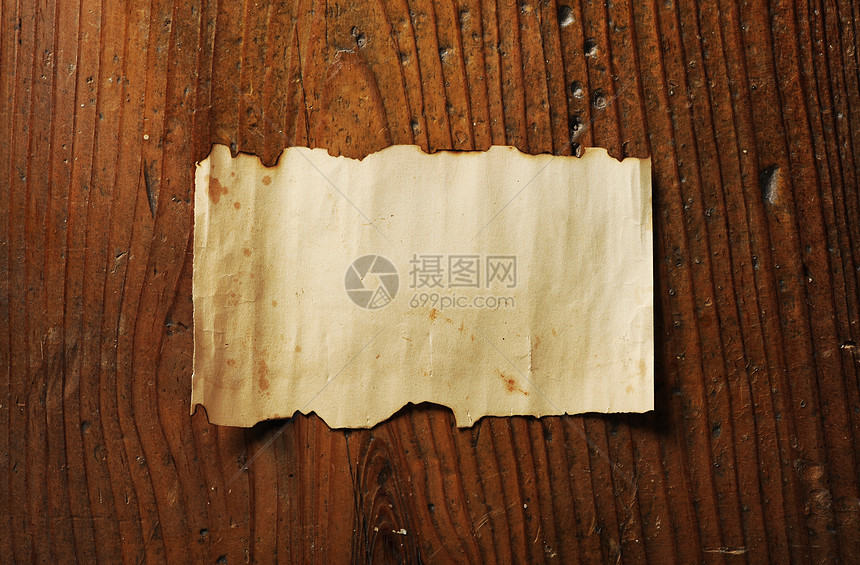 木制背景的旧纸纹理效果手工古董乡愁插图乡村黄皮书风化羊皮纸图片