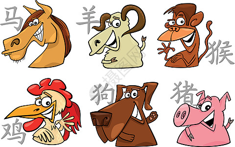 6个中国黄鼠疫症状快乐农场宠物十二生肖天文学日历八字庆典公鸡山羊图片