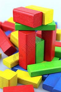 木制构件蓝色喜悦木头黄色玩具长方形孩子学习构造游戏图片