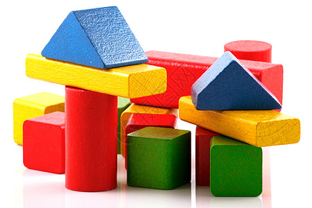 木制构件游戏黄色操场喜悦建筑物绿色婴儿期立方体红色长方形图片