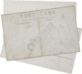 旧明信片邮政邮票古董卡片褪色风化邮资棕褐色打印邮件图片
