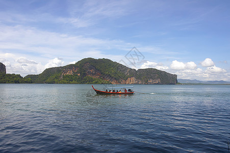 泰国长船阴影假期情绪小岛岛屿海洋天空海滩图片