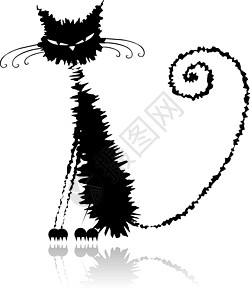 用来设计你的有趣的黑湿猫图片