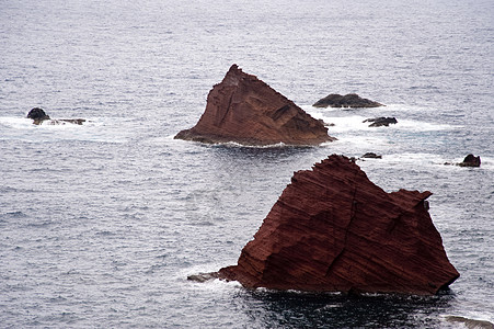 马 提拉火山悬崖泡沫旅游水池岩石小岛海岸波浪蓝色图片