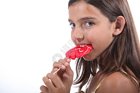 年轻女孩吸棒棒棒糖图片