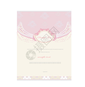 浪漫的旧年邀请问候语婚礼玫瑰婚姻卡片标签财富织物插图装饰品图片