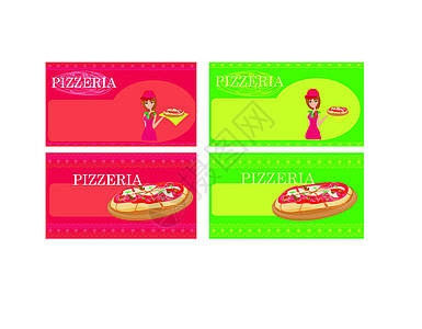 帽子VI样板Pizza 菜单样板集维生素沙拉餐厅微笑妻子蔬菜职业女性美食主菜设计图片