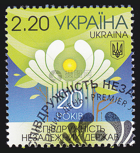 乌克兰邮政邮戳旗帜船运邮件爱好外套艺术旅行收藏框架信封图片