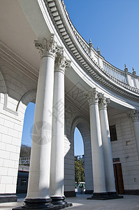 火车站火车装饰品植物白色城市飞檐建筑历史拱门旅行图片