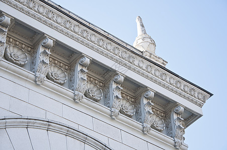 火车站拱门飞檐中心旅行植物建筑装饰品地标火车历史背景图片