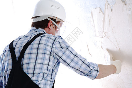 坐标对齐墙壁水泥火花维修职业石膏建筑补丁活动工人精加工图片