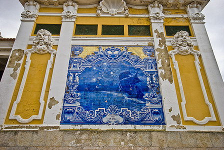 蓝色瓷砖历史陶瓷装饰艺术家艺术品马赛克古董风格文化墙纸图片