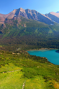 格里尼内尔湖冰川国家公园栖息地地形公园崎岖生态旅行环境高山植被国家图片