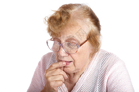 纵向老年妇女眼镜女士爱好祖母医学图片