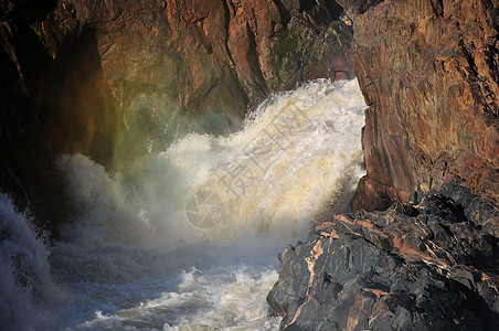 Epupa瀑布 纳米比亚洪水峡谷彩虹巨石科兰悬崖急流苦烯岩石戏剧性图片