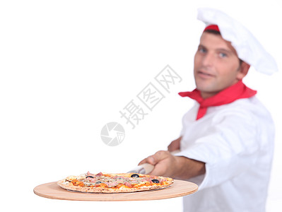 厨师提供比萨饼图片