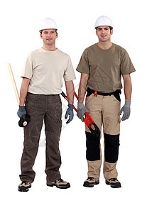 手工艺人一起装扮扳手头盔冒充电工装修木头木制品工匠便利住房图片