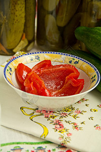 辣椒泡菜美味食物盐水团体抛光盐渍熟食蔬菜杂货美食图片