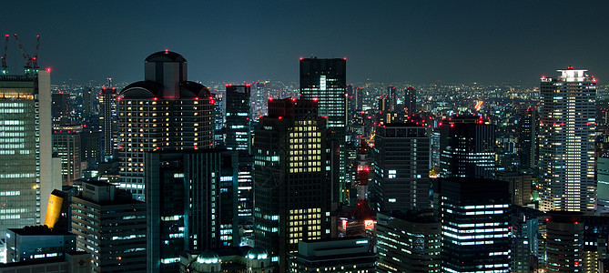 夜中大阪天线天际大都会建筑物游客旅游摩天大楼地标商业观光基础设施图片