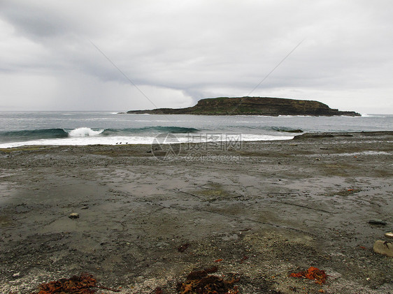澳洲的野生岩石海岸海浪处女石头旅行旅游海岸线场景地平线海洋荒野图片