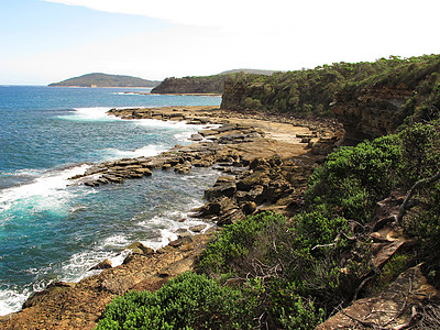 澳大利亚的野海岸假期环境海洋悬崖风景生活石头洞穴编队热带图片