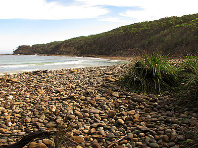 澳大利亚的野海岸支撑环境热带旅行石头海洋波浪天蓝色场景海滩图片