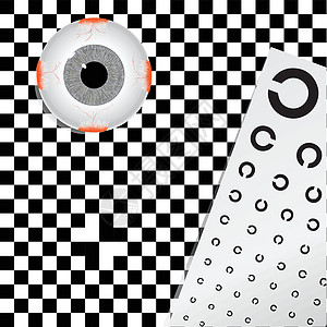 Amblyopia 周期瞳孔测试插图科学弱视数字绘画药品健康控制表图片