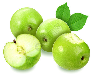 绿叶苹果图片