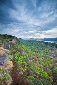 Phatam国家公园荒野山沟美丽场景环境蓝色顶峰公园峡谷风景图片