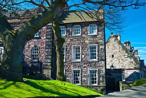 爱丁堡城堡纪念碑地标晴天建筑房屋建筑学图片