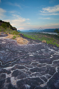 Phatam国家公园风景场景石头公园溪流蓝色叶子峡谷天空旅行图片